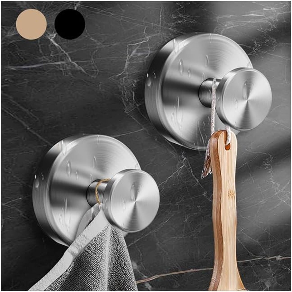 Ceramic Tile Floor - Strong 15lbs Suction Cup Hooks, 2PCS