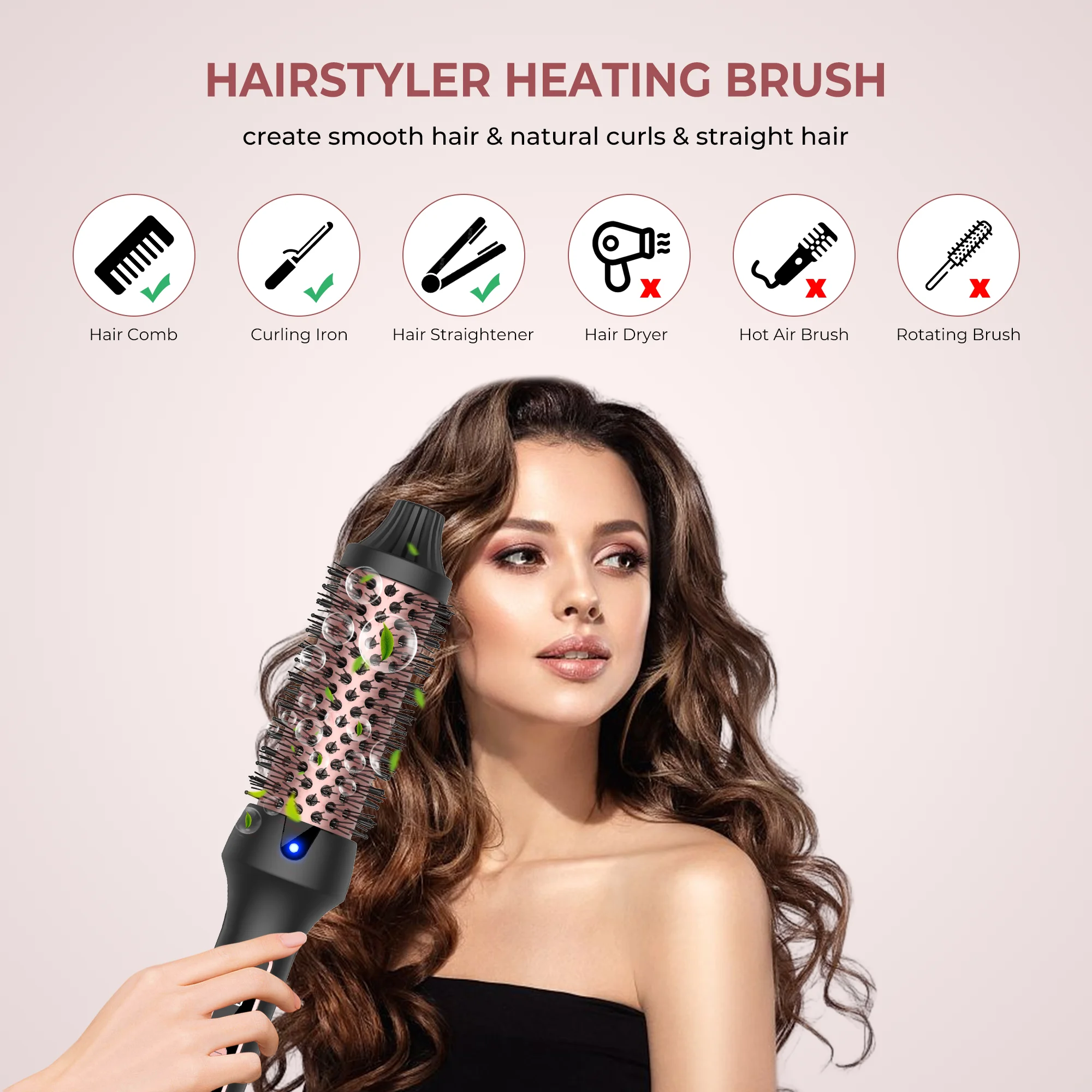 3 in1 Thermal Brush Ionic Heat - Ceramic Heat Emitter のレビューと価格