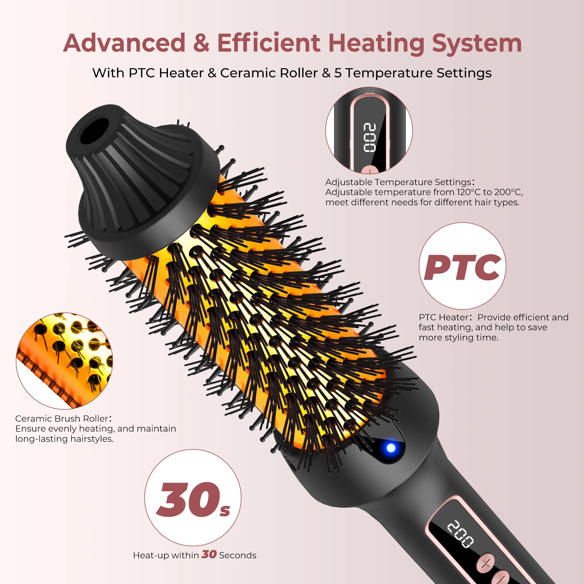 3 in1 Thermal Brush Ionic Heat - Ceramic Heat Emitter のレビューと価格