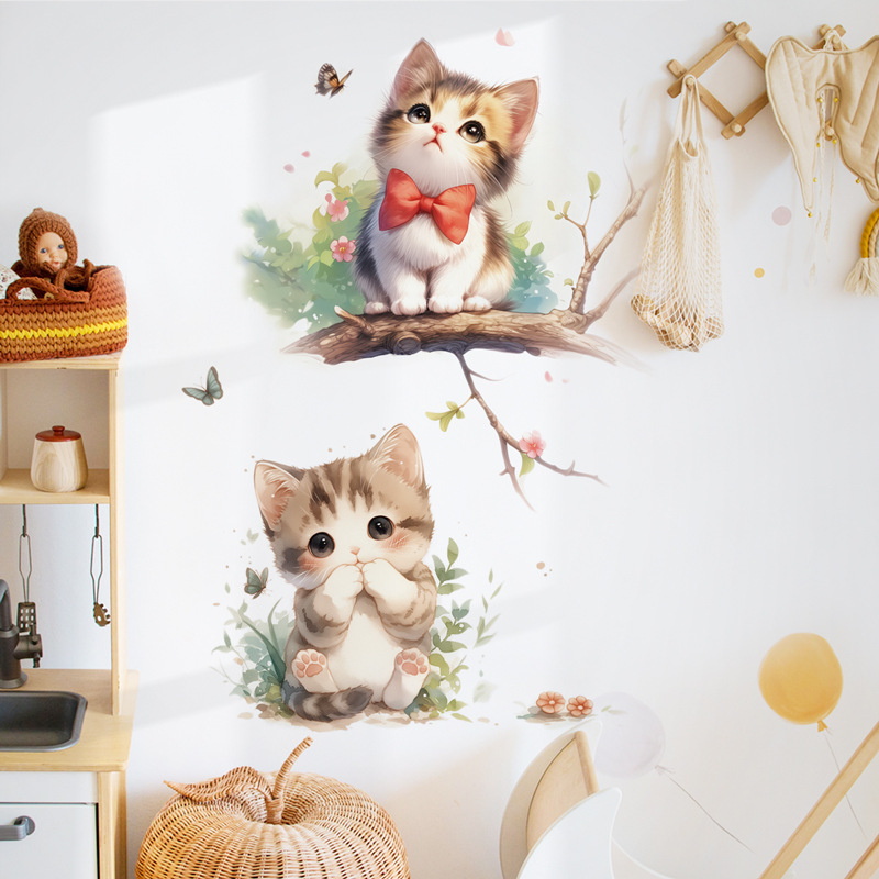 Kawaii Pastel Cat & Butterfly  - Pvc Panel Background のレビューと価格