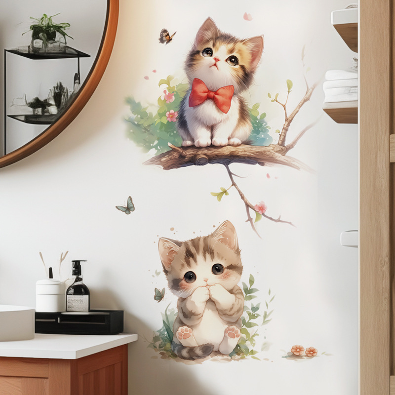 Kawaii Pastel Cat & Butterfly  - Pvc Panel Background のレビューと価格