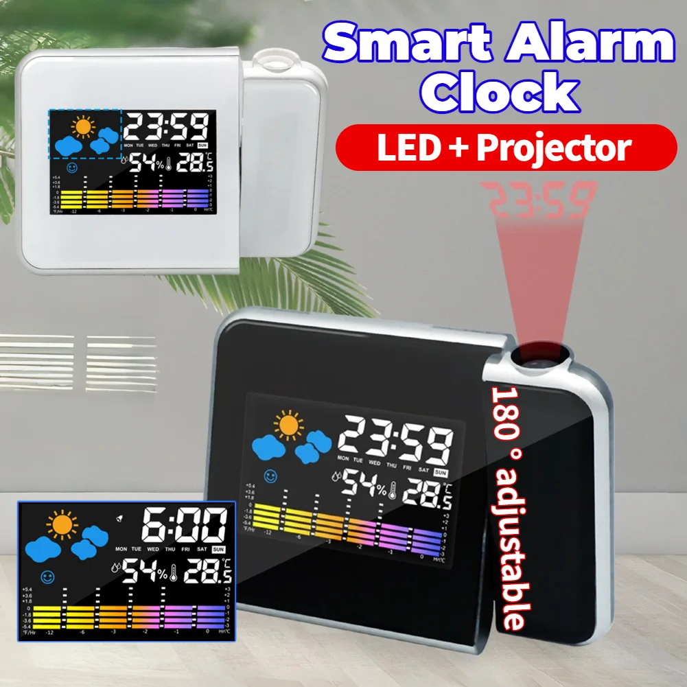 Projection Clock Digital LED P - Digital Hygrometer Probe のレビューと価格