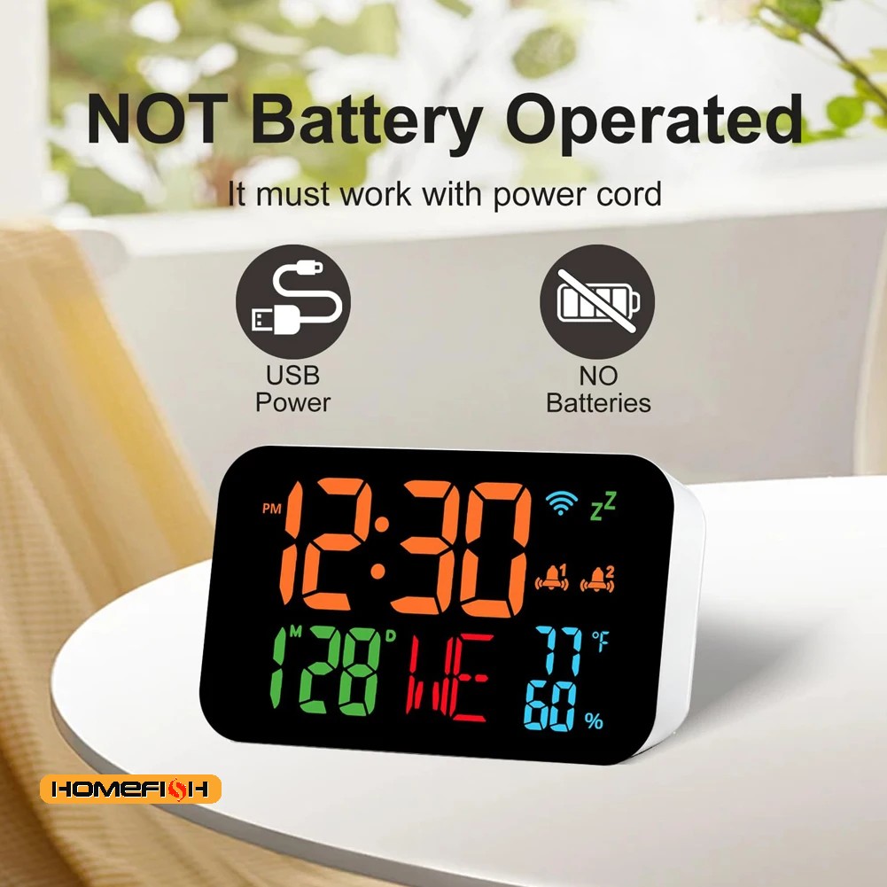 Tuya WiFi Desktop Clock Calend - Digital Hygrometer Probe のレビューと価格