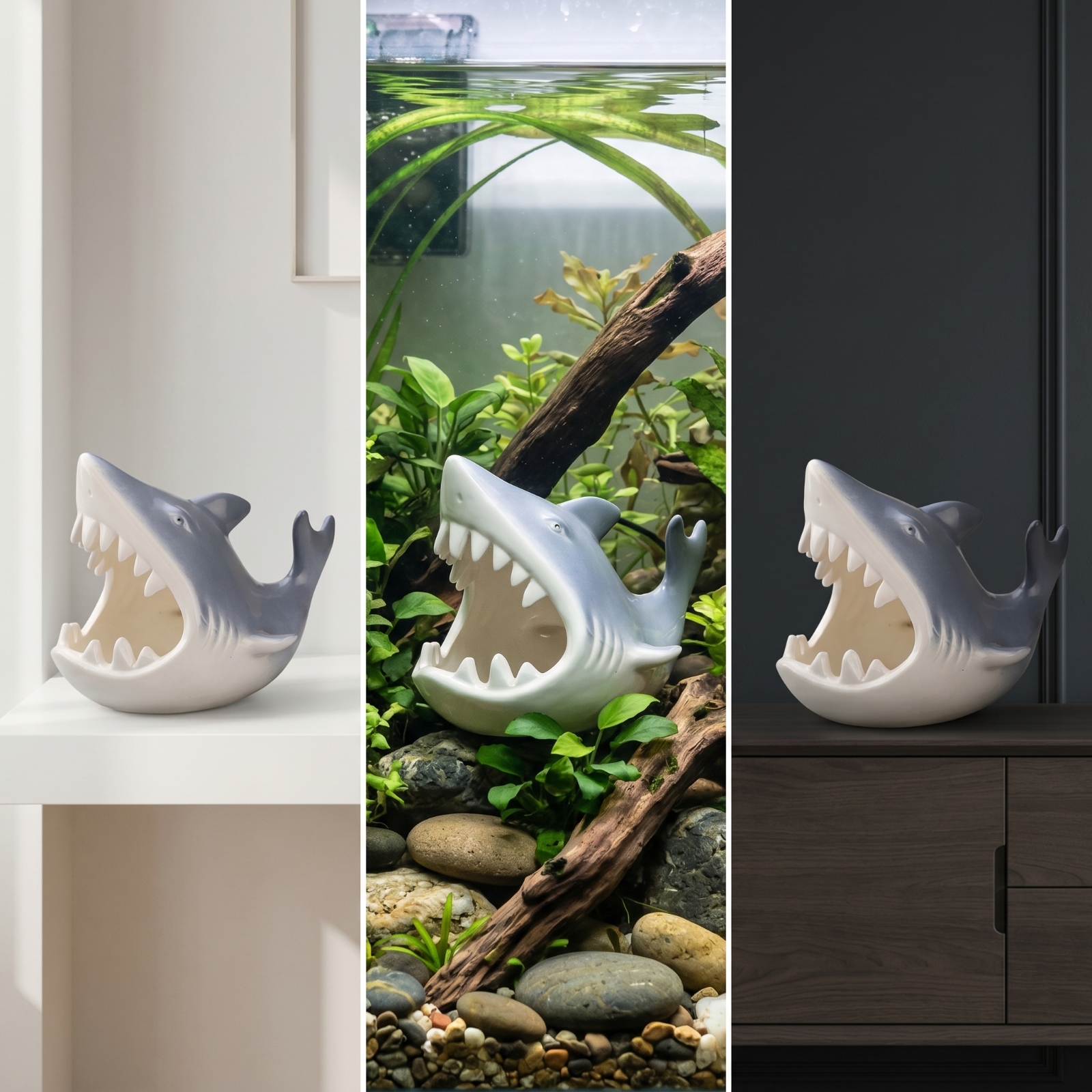 Aquarium Shelter with Open Mou - Hide Cave Ceramic のレビューと価格