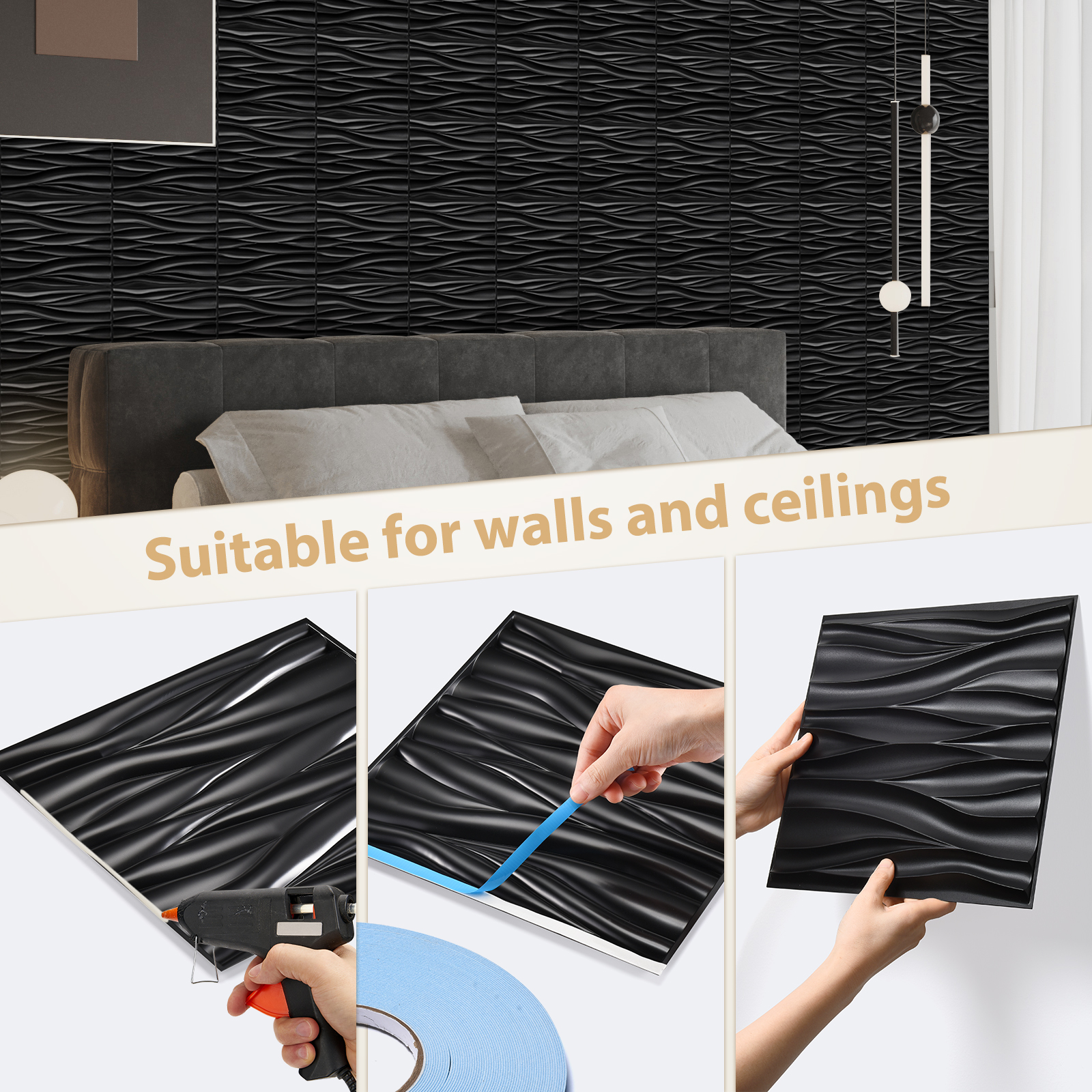 12/20/30 Pack Decorative 3D Wa - Pvc Panel Background のレビューと価格