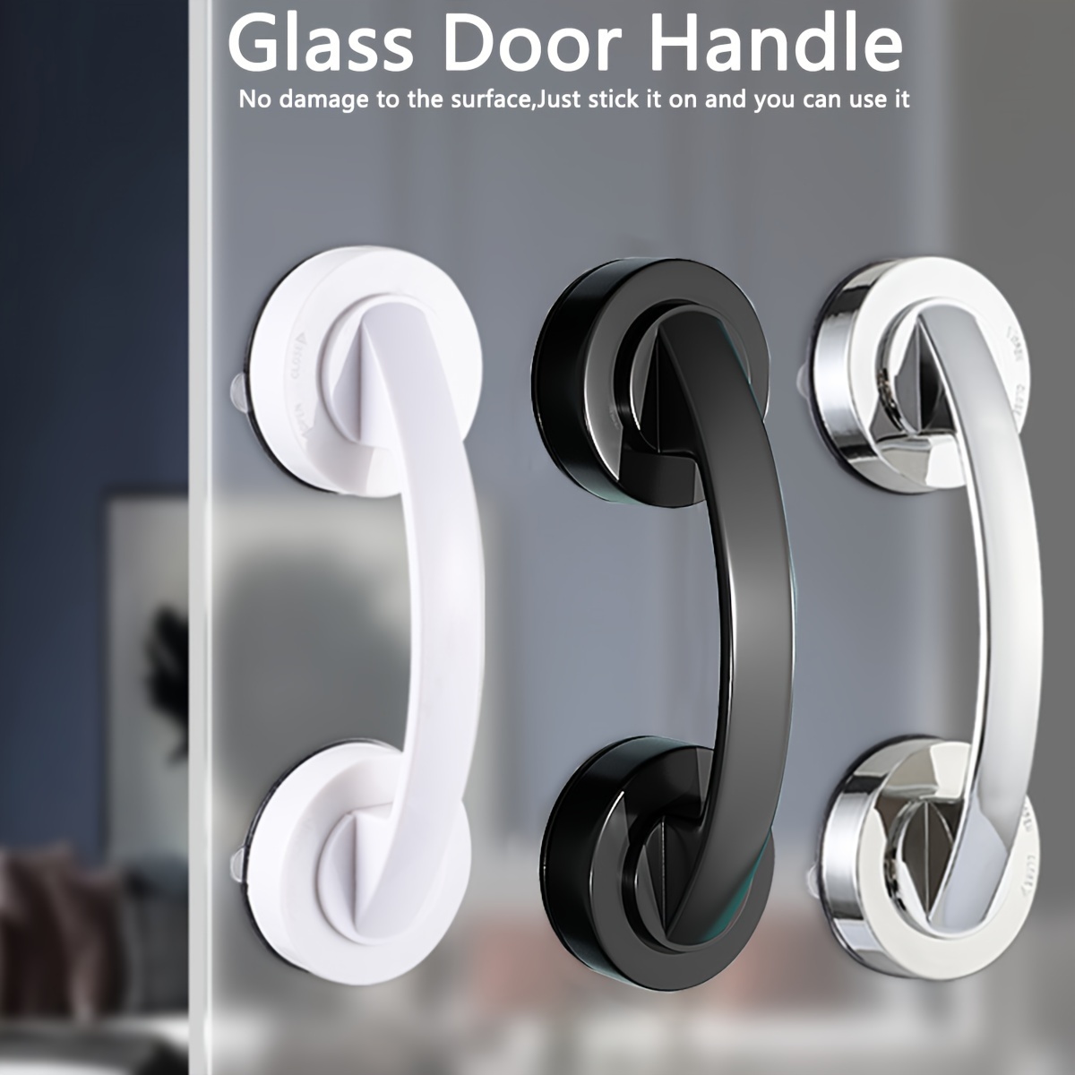 Suction Cup Door Handle No Pun - Glass Door Hinge のレビューと価格